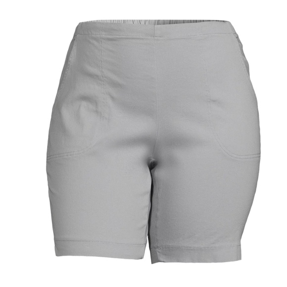 Just My Size Women’s Elastic Waist Stretch Gray Shorts 2X NEW - Picture 3 of 5